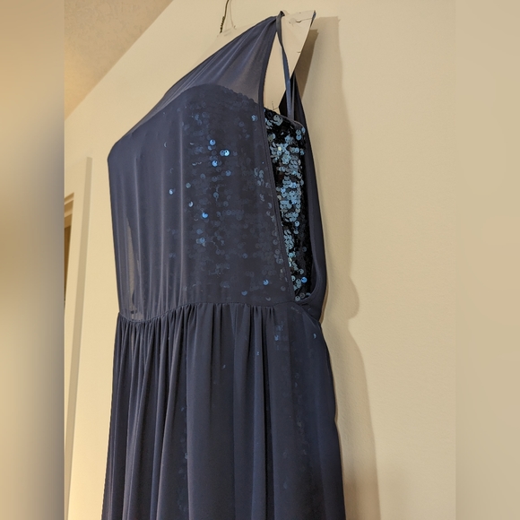 BCBG MaxAzria Katrine Blue Sparkle Party Dress s: 12 - Picture 7 of 16